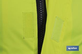 Veste imperméable à haute visibilité | Tailles de la S jusqu’à la XXXL | Couleur jaune - Cofan