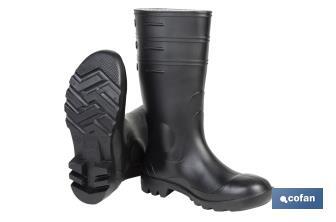 Rain Boot | High Shaft Safety Rain Boot S-5 | Black | PVC - Cofan