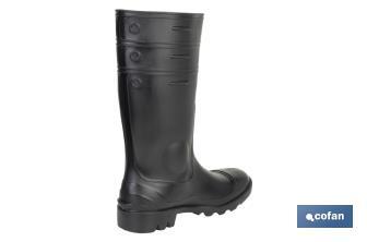 Bota de Agua | Alta de Seguridad S-5 | Color Negro | Fabricada PVC - Cofan