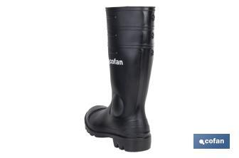 Bota de Agua | Alta de Seguridad S-5 | Color Negro | Fabricada PVC - Cofan