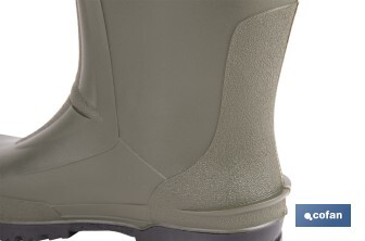 Rain Boot | High Shaft | PVC | Green | Inner Knit Lining - Cofan