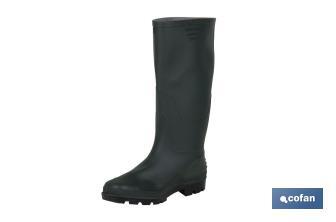 Rain Boot | High Shaft | PVC | Green | Inner Knit Lining - Cofan