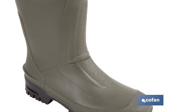Rain Boot | High Shaft | PVC | Green | Inner Knit Lining - Cofan