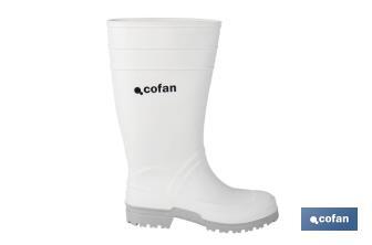 Botte de pluie blanche en PVC, mod. alimentaire - Cofan