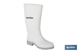 Botte de pluie blanche en PVC, mod. alimentaire - Cofan