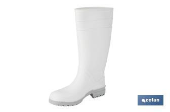 Botte de pluie blanche en PVC, mod. alimentaire - Cofan