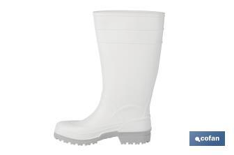 Botte de pluie blanche en PVC, mod. alimentaire - Cofan