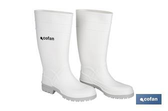 Botte de pluie blanche en PVC, mod. alimentaire - Cofan