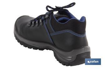 Sapato de Pele | Segurança S-3 | Modelo Apolo | Biqueira de Carbono Light | Cor negro - Cofan