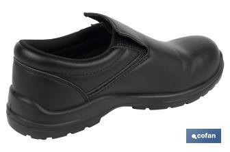 Mocassin de Sécurité S2 SRC | Pointures du 35 au 47 en Couleur Noire | Chaussures de Travail Modèle Black Fox - Cofan