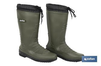 Botas de agua verdes con forro polar | Tallas desde la 36 hasta la 47 - Cofan