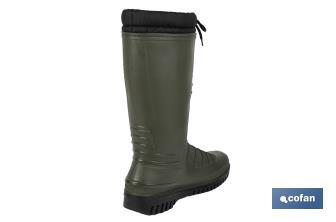 Botas de agua verdes con forro polar | Tallas desde la 36 hasta la 47 - Cofan