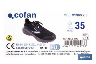 Scarpe sportive S3 Modello Wings - Cofan