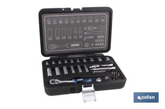 36-pc 1/4" Professional socket set - Cofan