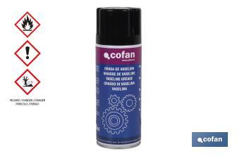 Grasa de vaselina 400 ml | Lubricante industrial sin materiales pesados | Color rosa - Cofan