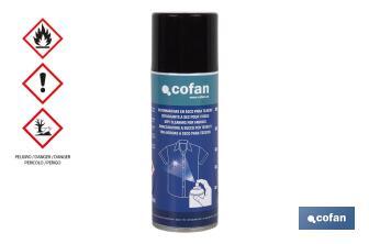 Spray Quitamanchas para tejidos 200 ml | Base disolvente | Absorbe y disuelve - Cofan