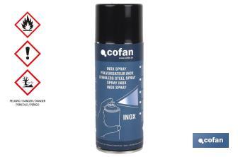 Stainless-steel spray paint | 400ml | Waterproof | Protection against corrosion and weather agents - Cofan