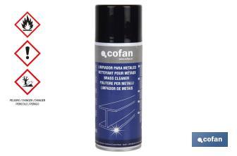 Nettoyant pour acier inoxydable 400 ml | Nettoyant pour tous les types de métaux | Propriétés antioxydantes et anti-poussière - Cofan