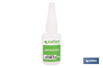 Limpiador de adhesivo cianoacrilato de 20 g | Disolvente para pegamentos - Cofan