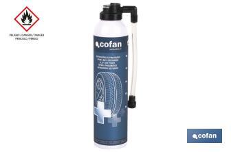 Puncture repair spray 300ml | Sealant tyre repair | Momentary repair of all types of punctured tyres - Cofan