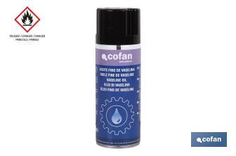 Huile fine de vaseline incolore 400 ml | Lubrifiant sans matériaux lourds - Cofan