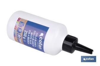 Cola blanca de 250 g y 500 g | Adhesivo rápido y fuerte para madera, papel y cartón - Cofan