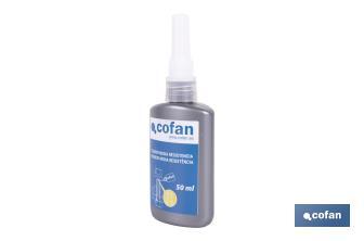 Threadlocker 50ml | Medium strength thread sealant | Guarantees screw connections and avoids its loosening - Cofan