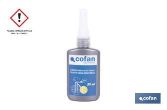 Threadlocker 50ml | Medium strength thread sealant | Guarantees screw connections and avoids its loosening - Cofan