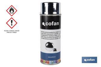 Pintura en Spray Efecto Cromo | Oro o Plata | Envase de 400 ml | Pintura en Aerosol - Cofan