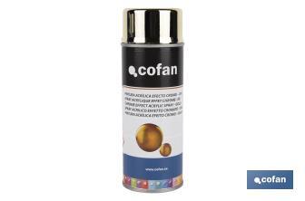 Vernice spray effetto cromato | Oro o argento | Bomboletta da 400 ml | Vernice spray - Cofan