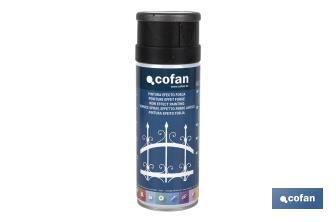 Tinta em Spray | Efeito forja | Cor Preto ou Cinza | Embalagem de 400 ml - Cofan