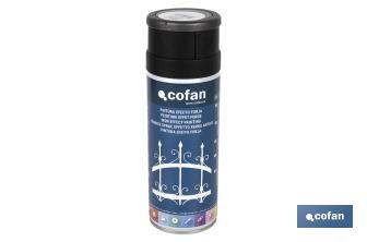 Peinture en spray | Effet fer forgé | Couleur noire ou grise | Emballage de 400 ml - Cofan