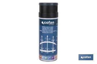 Tinta em Spray | Efeito forja | Cor Preto ou Cinza | Embalagem de 400 ml - Cofan