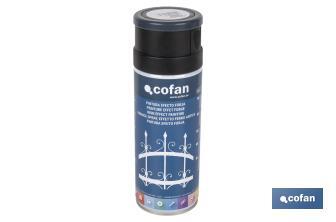 Tinta em Spray | Efeito forja | Cor Preto ou Cinza | Embalagem de 400 ml - Cofan