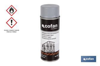 Tinta em Spray Primer | Cor Cinza | Anti-óxido | Embalagem de 400 ml - Cofan