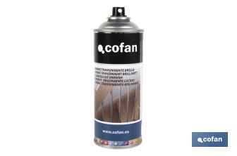 Verniz em Spray | Brilho ou Mate | Embalagem 400 ml | Transparente - Cofan