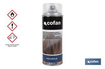 Barniz en Spray | Brillo o Mate | Envase 400 ml | Transparente - Cofan