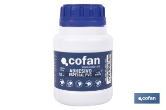 PVC adhesive 250ml | Adhesive for joints | Very quick drying | Ideal for pipes - Cofan