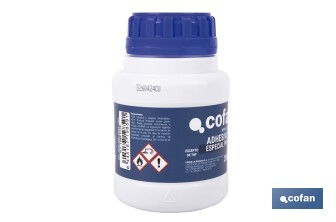 Adhésif pour PVC de 250 ml | Gel pour les raccords | De séchage très rapide | Idéal pour les tuyauteries - Cofan