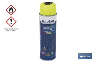 Spray Marcador Fluorescente de Obra | Várias Cores | Embalagem de 500 ml - Cofan