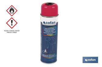 Spray de marquage fluorescent de travaux | Plusieurs couleurs | Emballage de 500 ml - Cofan