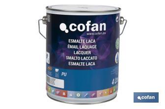 Water-based lacquer | Available in various colours | Paint buckets available in different sizes - Cofan