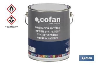 Sous-couche synthétique | Couleur grise et blanche | Contenance de 750 ml ou 4 L - Cofan