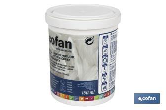 Tinta Acrílica para Casa de Banho e Cozinha | Embalagem de 750ml | Cor branca - Cofan