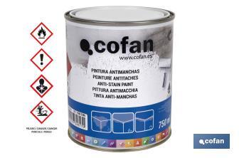 Anti-stain solvent-based paint | Suitable for removing stains | Available in different sizes - Cofan