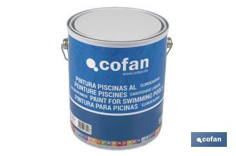 Chlorinated rubber paint for swimming pools | Light blue and dark blue | 5kg - Cofan