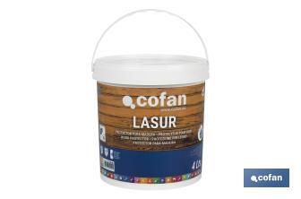 Lasur Protector Aquoso para Madeira | Acabamento Mate | Diferentes Tamanhos e Cores - Cofan