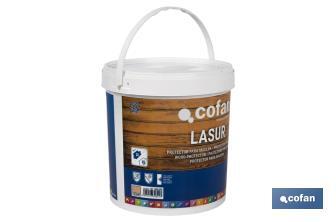 Lasur Protector al Agua para Madera | Acabado Mate | Diferentes Tamaños y Colores - Cofan