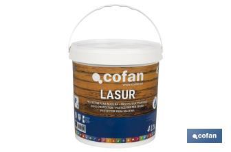 Lasur Protector al Agua para Madera | Acabado Mate | Diferentes Tamaños y Colores - Cofan