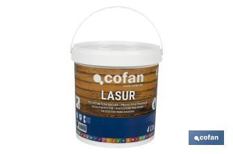 Lasur Protector Aquoso para Madeira | Acabamento Mate | Diferentes Tamanhos e Cores - Cofan